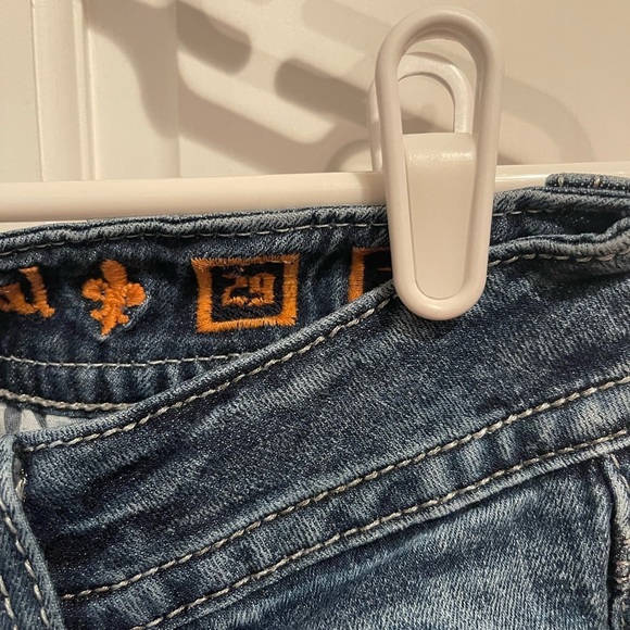 Rock Revival Blue Straight Leg Jeans with Faded Wash - Picture 3 of 5